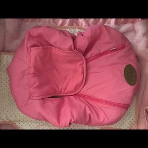 Infant pink car seat cover
